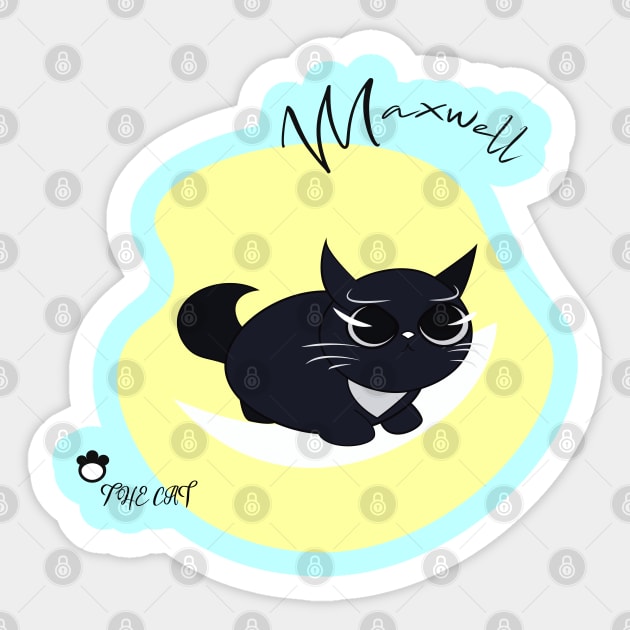 Maxwell the cat meme anime version Sticker by ZOOLAB